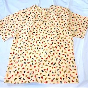 Vintage Alyssa Carr Women’s lightweight fall leaves inspired shirt Size 6